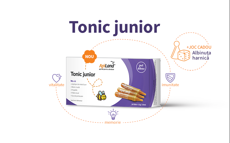 NOU! Tonic junior - aliatul copiilor pentru imunitate, memorie si vitalitate