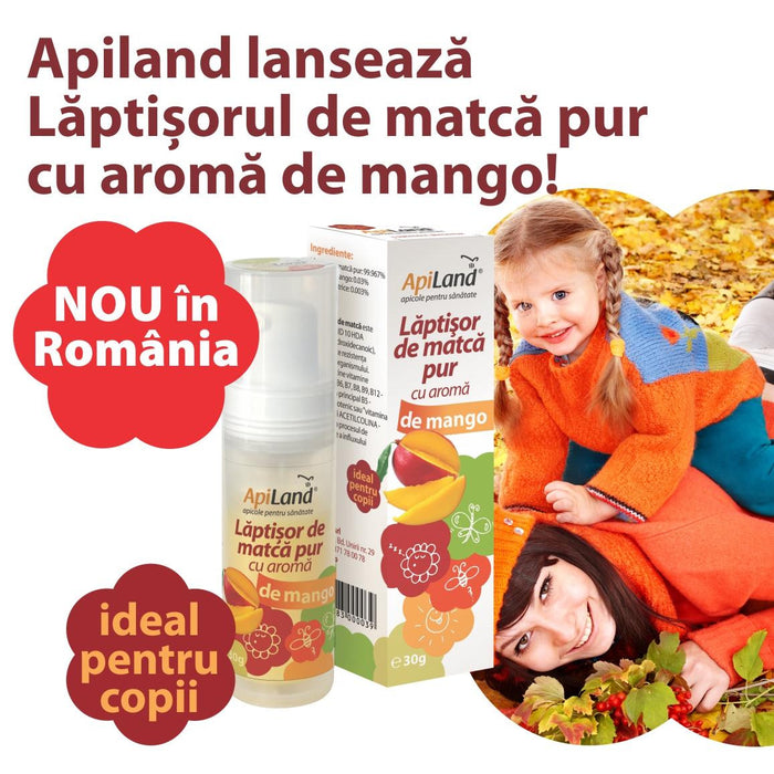 Nou in Romania! ApiLand lanseaza Laptisorul de matca pur cu aroma de mango!