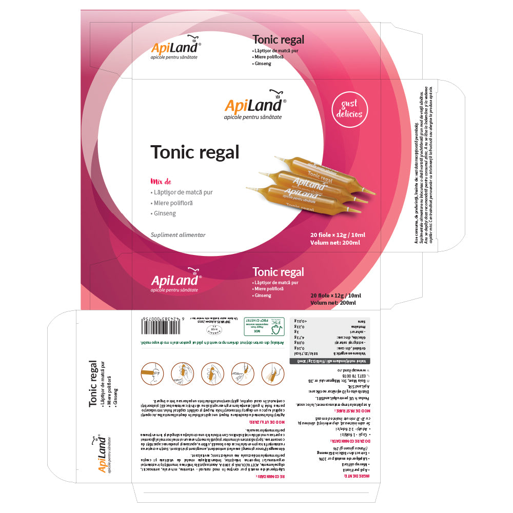 Tonic regal - 20 fiole x 12 g – ApiLand SRL