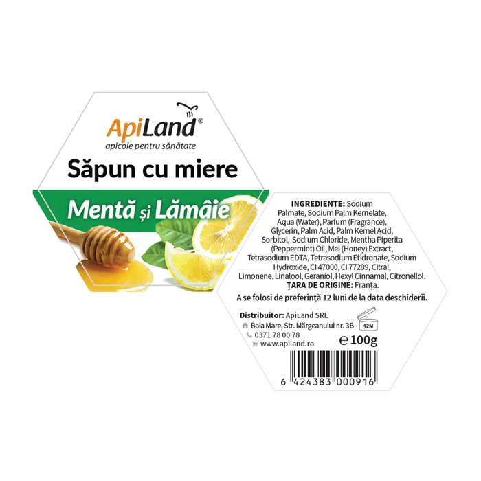 Săpun cu miere, mentă și lămâie - 100g 2