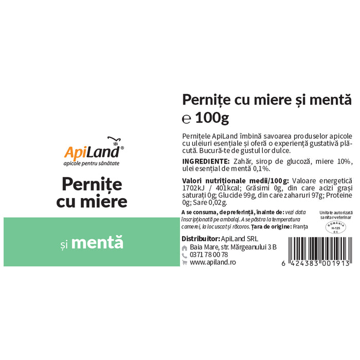 Pernițe cu miere și mentă - 100g 3