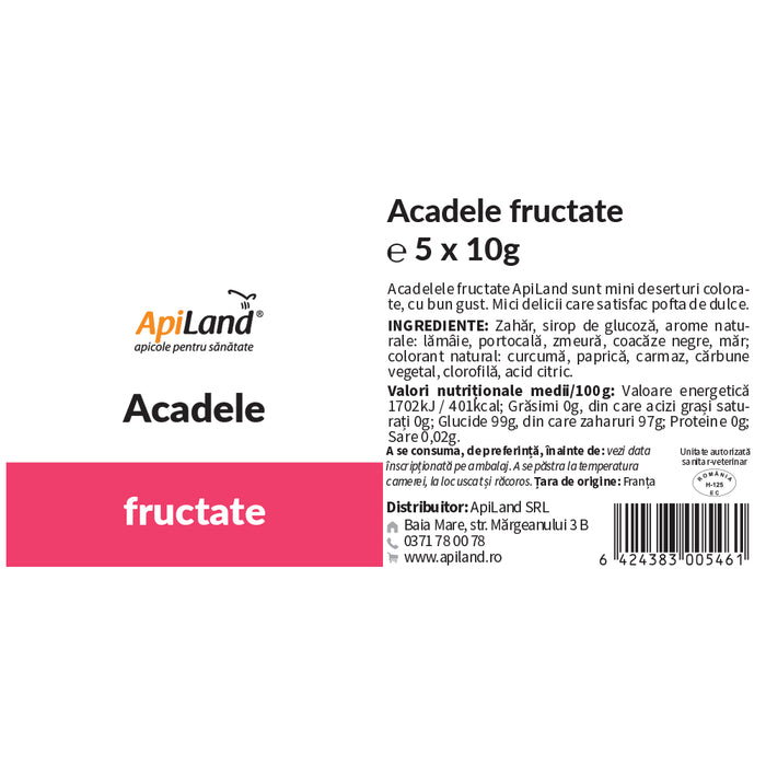 Acadele fructate - 5x10g 3