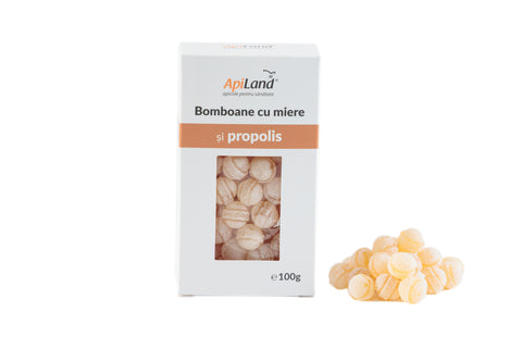 Black Friday Apiland - Bomboane cu miere și propolis - 100g - Reducere [discount]%