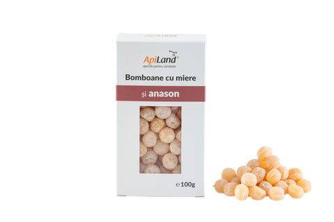 Black Friday Apiland - Bomboane cu miere și anason - 100g - Reducere [discount]%