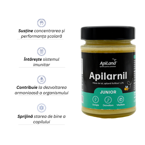 Apilarnil Junior pur liofilizat cu miere de tei pentru copii - 250g 2