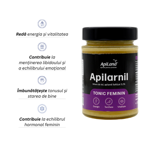 Apilarnil feminin liofilizat cu miere de tei - 250g 2