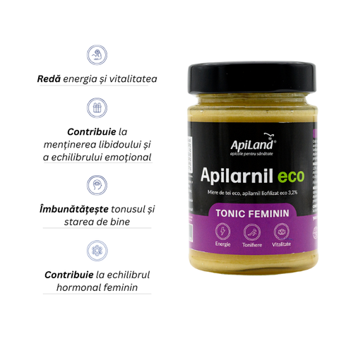 Apilarnil feminin ECO liofilizat cu miere de tei - 250g 2