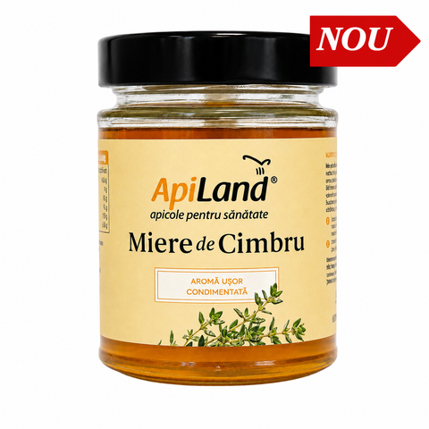Miere crudă Gourmet de Cimbru, aromă intensă, efect terapeutic, aliat puternic al imunității și sistemului digestiv, 300g