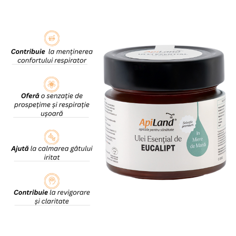 Miere de mană cu ulei esențial de eucalipt - selecție PREMIUM, 250 g 2