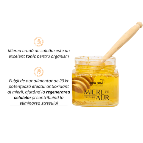 Miere cu fulgi de aur - 300g