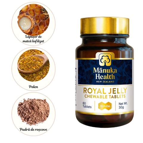 Lăptișor de matcă Manuka Health - 60 tablete masticabile - 30g 3