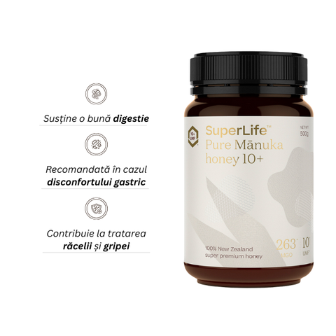 Miere de Manuka SuperLife UMF 10+ | MGO 263+ - 500g 2