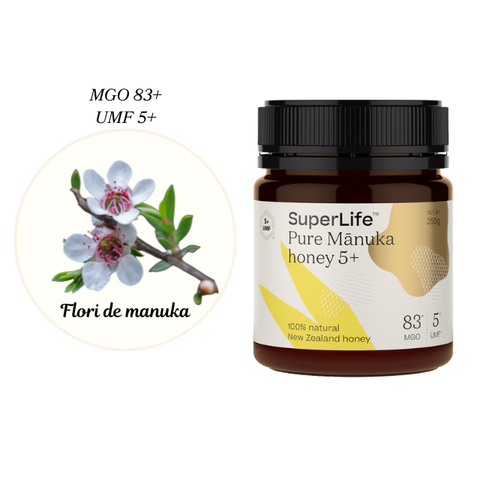Miere de Manuka SuperLife UMF 5+ | MGO 83+ - 250g 3