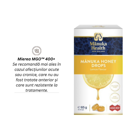 BOMBOANE CU MIERE DE MANUKA MGO™ 400+ SI LAMAIE - 65g 2