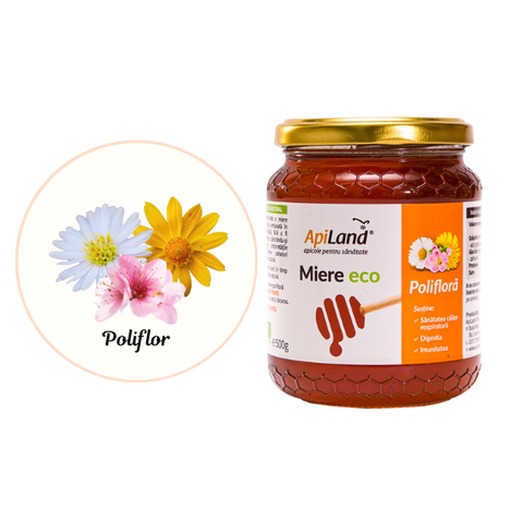 Miere Polifloră ECO - 500g – ApiLand SRL Miere Polifloră ECO - 500g – ApiLand SRL