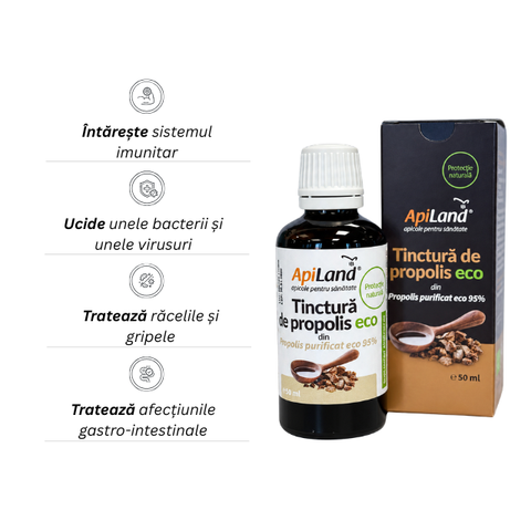 Tinctură de propolis purificat 95% ECO - 50 ml 2