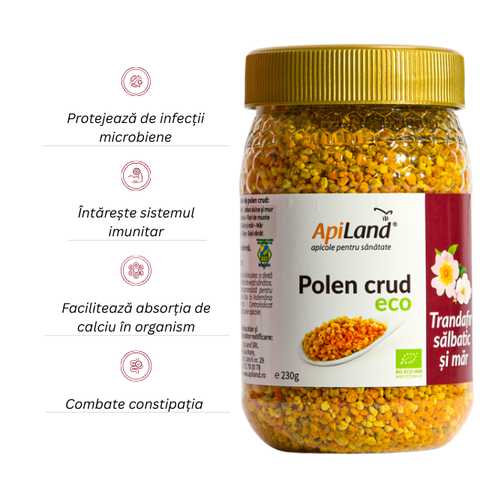 Polen crud de trandafir sălbatic și măr ECO 2