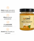 Miere crudă Gourmet de Mandarin, aromă exotică mediteraneană, aliat natural împotriva stresului și a insomniei, 300g 2