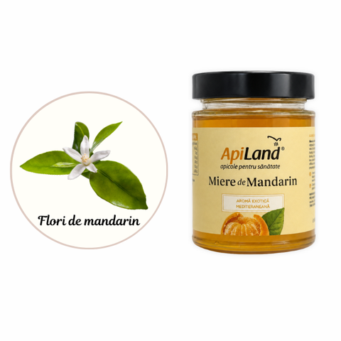 Miere crudă Gourmet de Mandarin, aromă exotică mediteraneană, aliat natural împotriva stresului și a insomniei, 300g 3