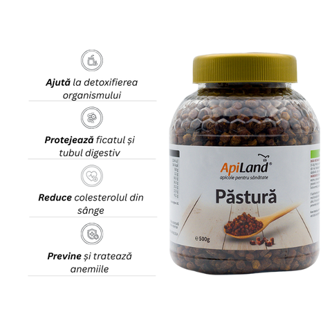 Păstură de albine Apiland 500g, supliment natural 100%, din polen fermentat 2
