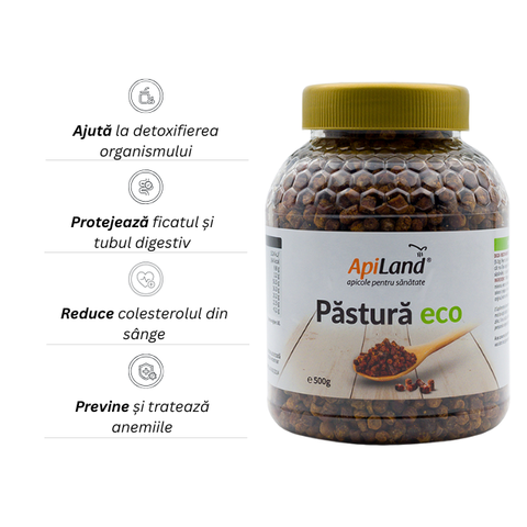 Păstură de albine Apiland ECO 500g, 100% Naturală, pentru anemii 2