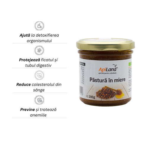 Păstură în miere naturală Apiland 200g - păstură pentru ficat sănătos 2