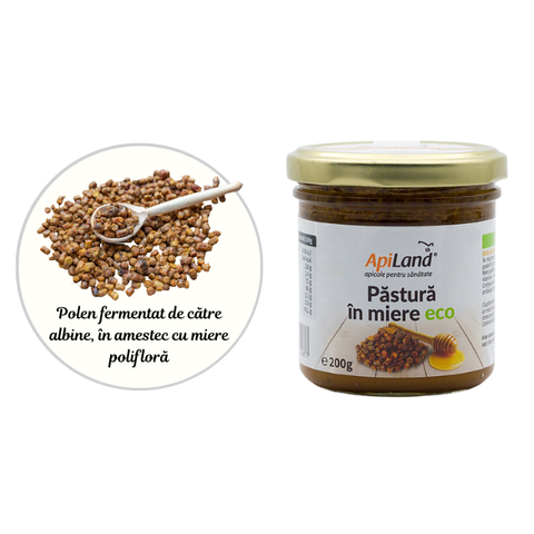 Păstură în miere Apiland ECO 200g - Produs apicol pentru imunitate 3