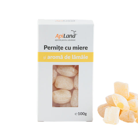 Black Friday Apiland - Pernițe cu miere și aromă de lămâie - 100g - Reducere [discount]%