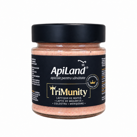 TriMunity - Supliment alimentar complex cu lapte de măgăriță liofilizat, colostru, lăptișor de matcă liofilizat și merișoare liofilizate, 150g
